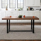 Solid Wood 72-inch Distressed Dining Table