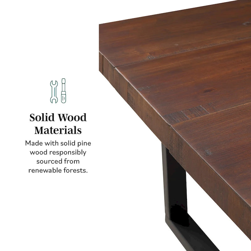 Solid Wood 72-inch Distressed Dining Table