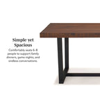 Solid Wood 72-inch Distressed Dining Table