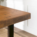 Solid Wood 72-inch Distressed Dining Table
