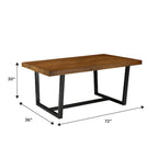 Solid Wood 72-inch Distressed Dining Table