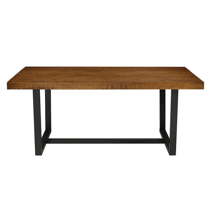 Solid Wood 72-inch Distressed Dining Table