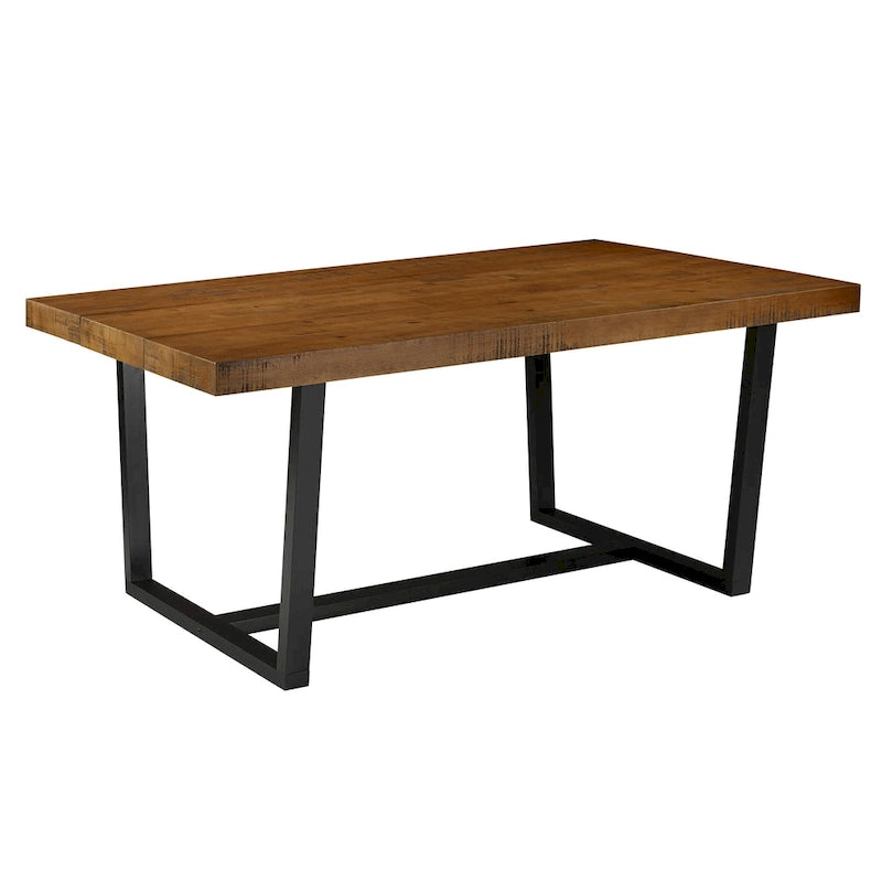 Solid Wood 72-inch Distressed Dining Table