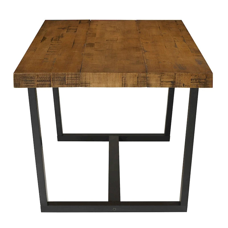 Solid Wood 72-inch Distressed Dining Table