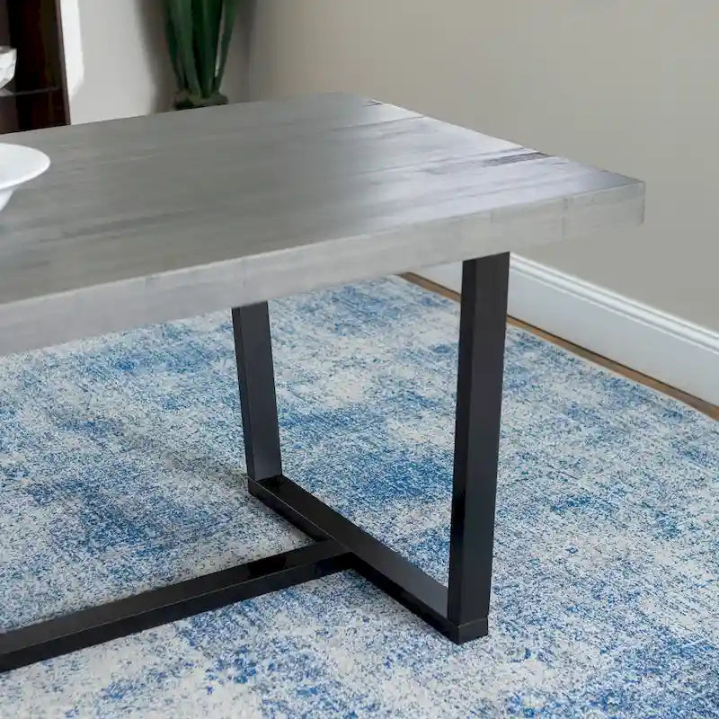 Solid Wood 72-inch Distressed Dining Table