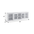 80-Zoll-TV-Schrank im klassischen Breakfront-Stil