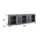 80-Zoll-TV-Schrank im klassischen Breakfront-Stil