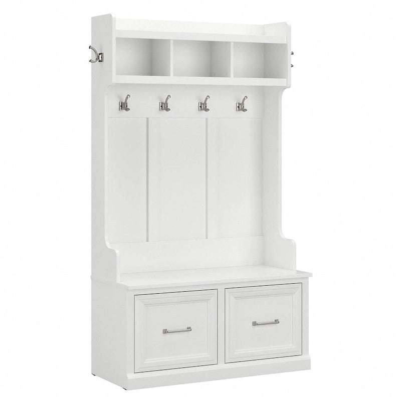 40W Hall Tree and Shoe Bench with Doors