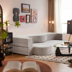 Convertible Folding Sofa Bed with High-Density Foam for Living Room, Guest Room, and Bedroom