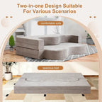 Umwandelbares Klappsofa mit hochdichtem Schaumstoff für Wohnzimmer, Gästezimmer und Schlafzimmer
