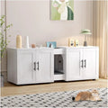 Intimate Double-Room Cat Litter Cabinet Furniture