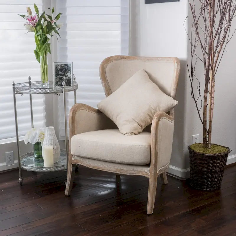 Fabric Wing Chair