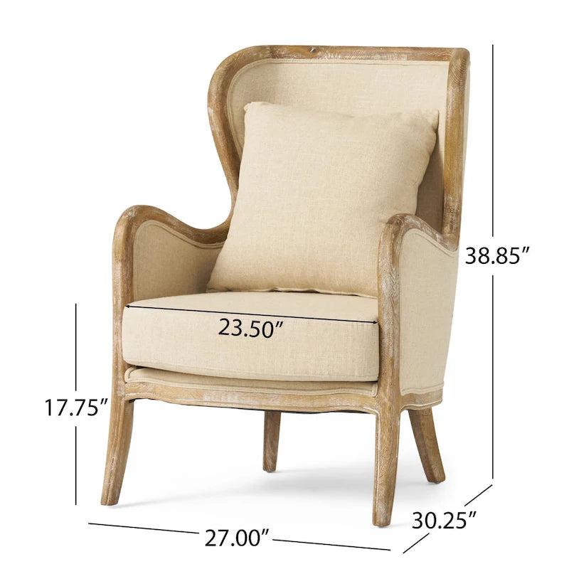 Fabric Wing Chair