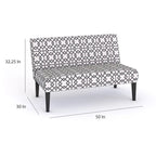 Polstersofa für zwei Personen mit geometrischem Muster