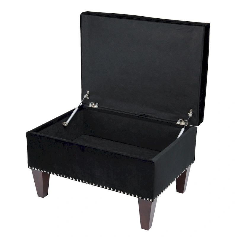 Transitional Upholstered Home Dcor Storage Bench