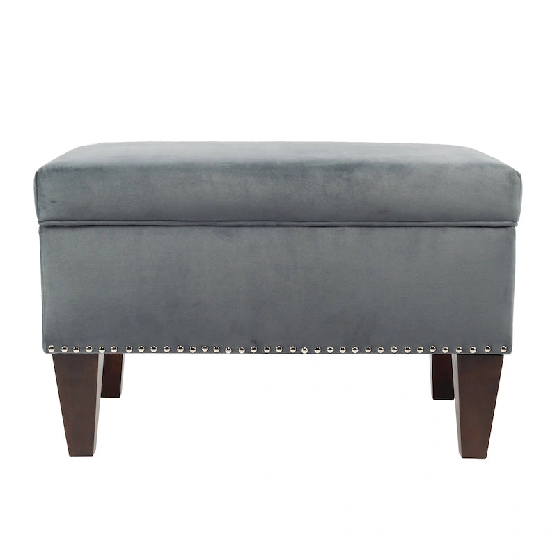 Transitional Upholstered Home Dcor Storage Bench