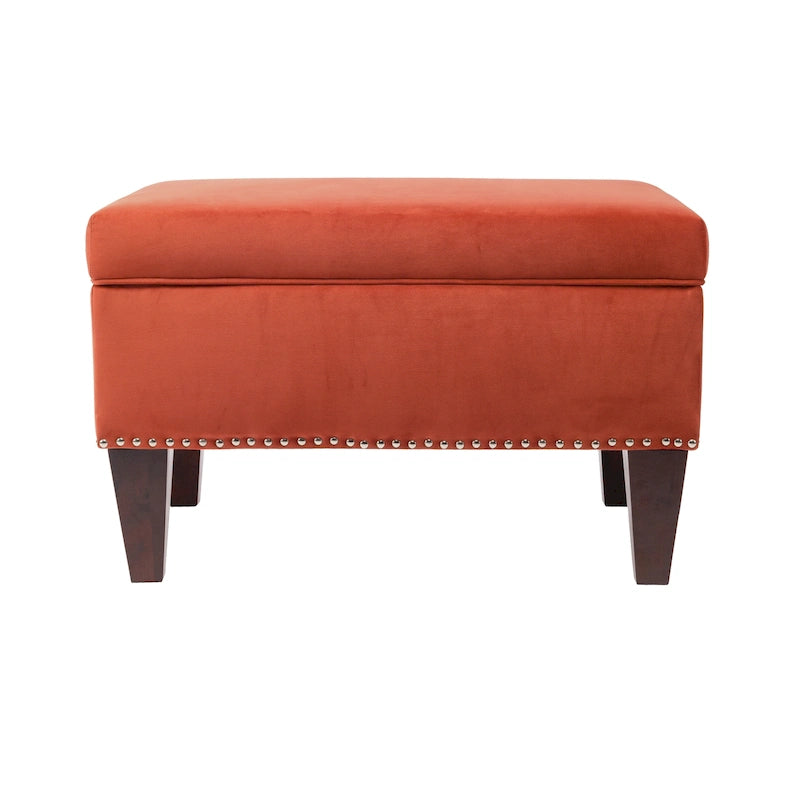Transitional Upholstered Home Dcor Storage Bench