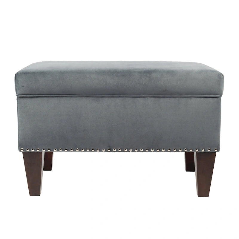 Transitional Upholstered Home Dcor Storage Bench