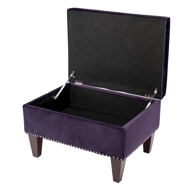 Transitional Upholstered Home Dcor Storage Bench
