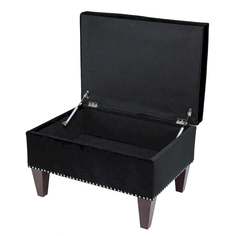 Transitional Upholstered Home Dcor Storage Bench