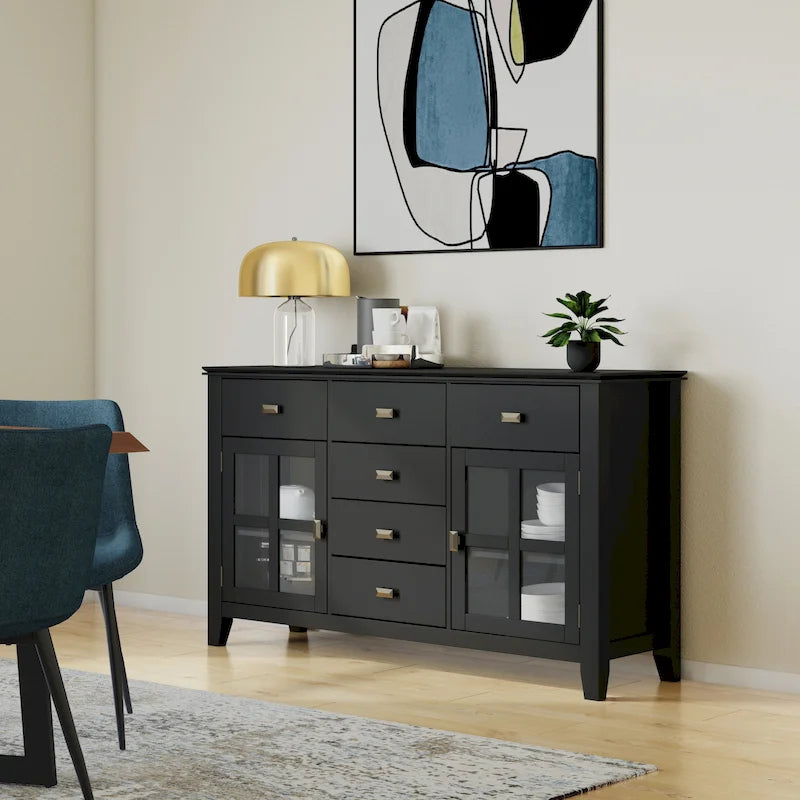 Solid Wood Transitional Sideboard Buffet - 54 inch Wide