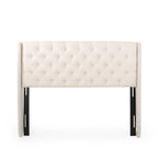 Testiera queen-size con schienale ad ali e lussuoso design capitonné