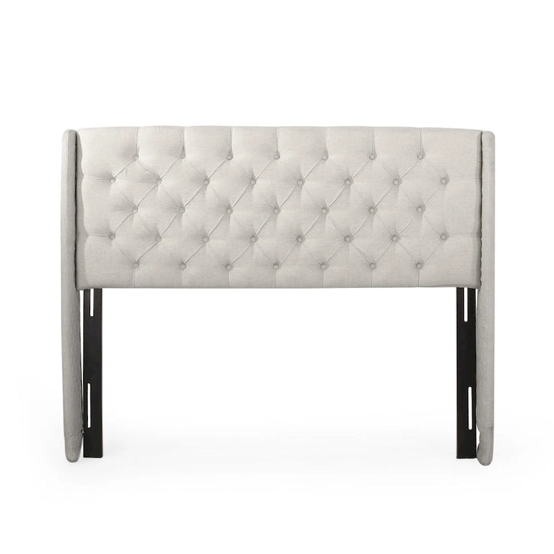 Queen Wingback Headboard Luxurious Tufted Design