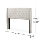 Testiera queen-size con schienale ad ali e lussuoso design capitonné