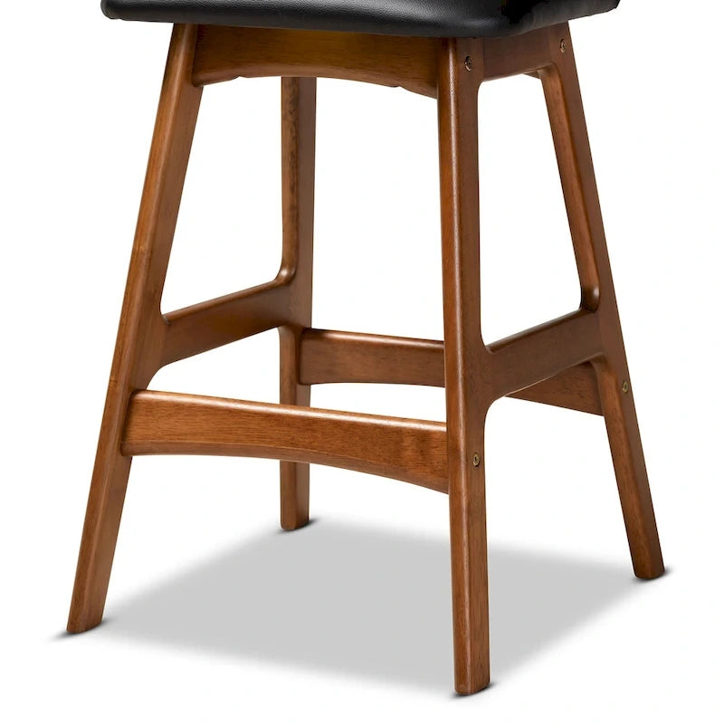 Mid-Century Modern 2-PC Counter Stool Set