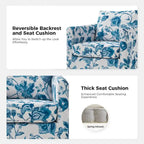 Modern Slipcovered Swivel Chair with Removable Cushion