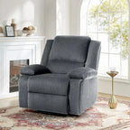 Handmatig verstelbare relaxfauteuil met veganleren bekleding en verstelbare rugleuning