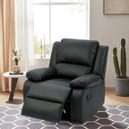 Handmatig verstelbare relaxfauteuil met veganleren bekleding en verstelbare rugleuning