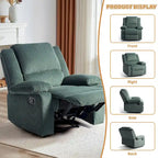 Handmatig verstelbare relaxfauteuil met veganleren bekleding en verstelbare rugleuning