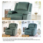 Handmatig verstelbare relaxfauteuil met veganleren bekleding en verstelbare rugleuning