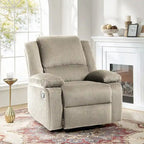 Handmatig verstelbare relaxfauteuil met veganleren bekleding en verstelbare rugleuning