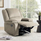Handmatig verstelbare relaxfauteuil met veganleren bekleding en verstelbare rugleuning