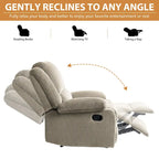 Handmatig verstelbare relaxfauteuil met veganleren bekleding en verstelbare rugleuning