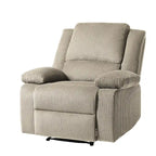 Handmatig verstelbare relaxfauteuil met veganleren bekleding en verstelbare rugleuning
