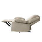 Handmatig verstelbare relaxfauteuil met veganleren bekleding en verstelbare rugleuning