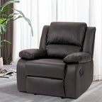 Handmatig verstelbare relaxfauteuil met veganleren bekleding en verstelbare rugleuning