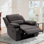 Handmatig verstelbare relaxfauteuil met veganleren bekleding en verstelbare rugleuning