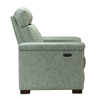 34.65 Wide Contemporary Classic Genuine Leather Power Recliner With USB Port