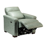 34.65 Wide Contemporary Classic Genuine Leather Power Recliner With USB Port
