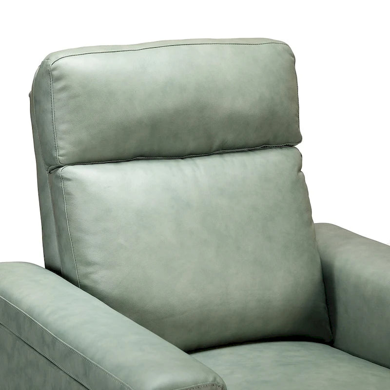 34.65 Wide Contemporary Classic Genuine Leather Power Recliner With USB Port