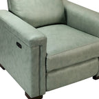 34.65 Wide Contemporary Classic Genuine Leather Power Recliner With USB Port