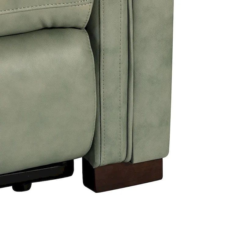 34.65 Wide Contemporary Classic Genuine Leather Power Recliner With USB Port