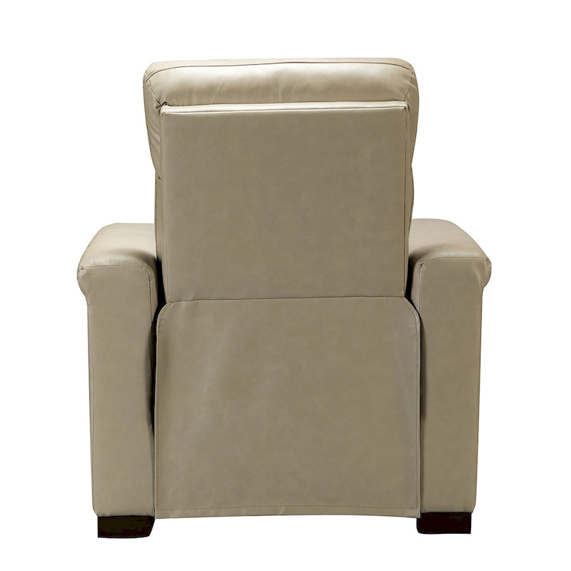 34.65 Wide Contemporary Classic Genuine Leather Power Recliner With USB Port