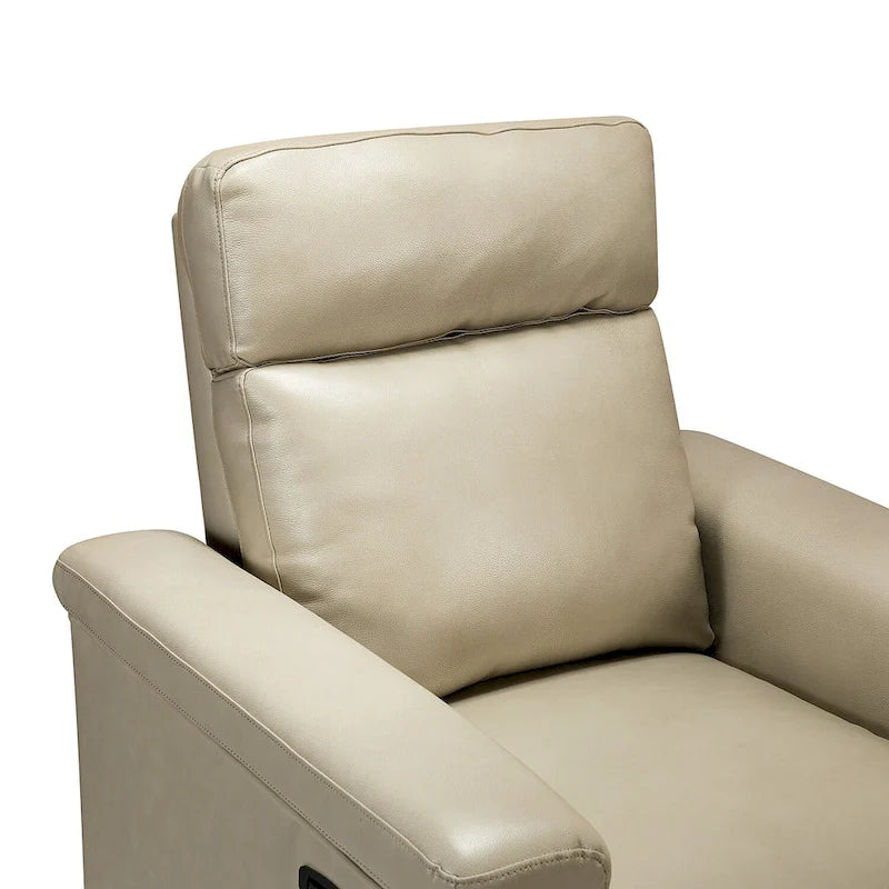 34.65 Wide Contemporary Classic Genuine Leather Power Recliner With USB Port