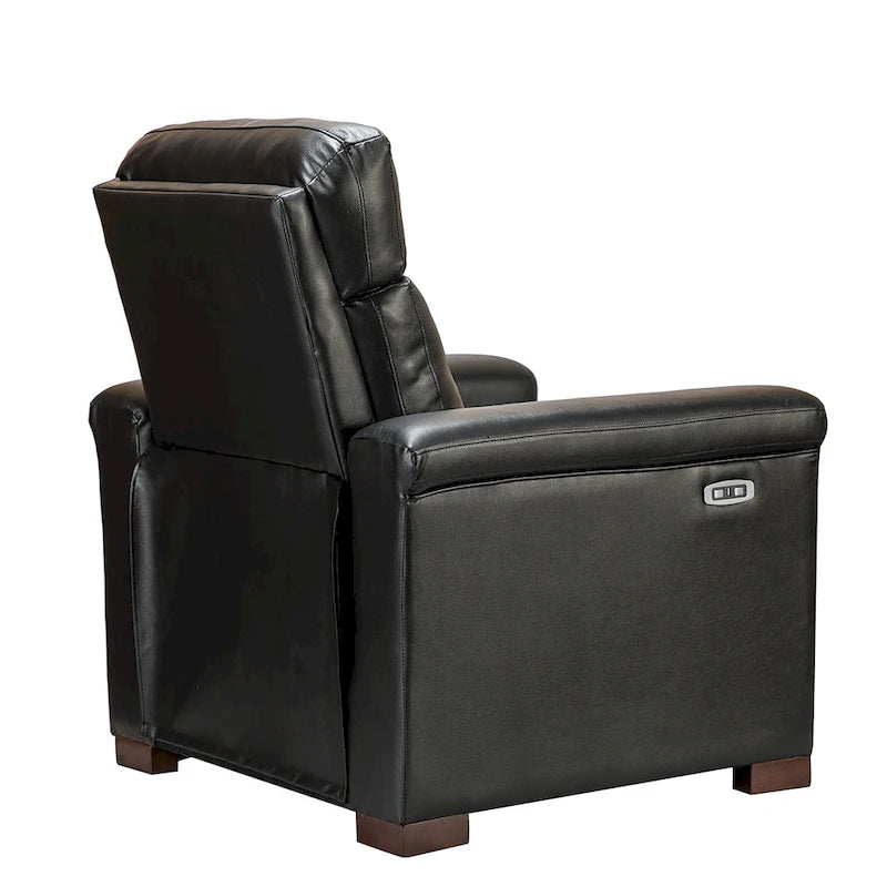 34.65 Wide Contemporary Classic Genuine Leather Power Recliner With USB Port