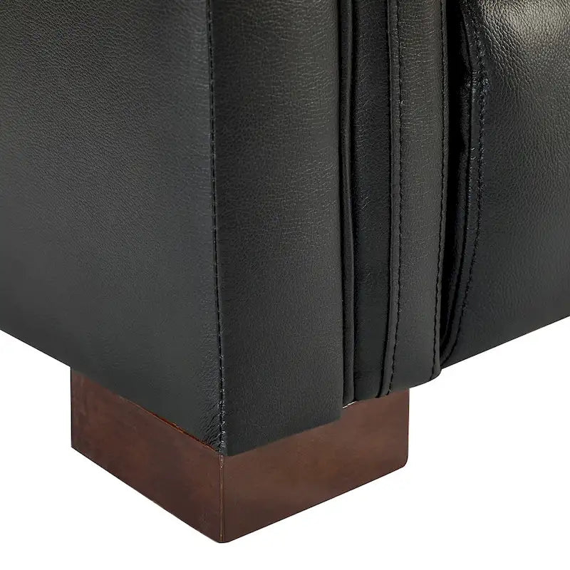 34.65 Wide Contemporary Classic Genuine Leather Power Recliner With USB Port